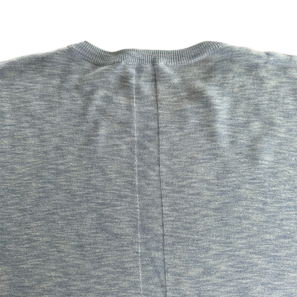 Ellen Tracy Sweater Women’s Medium Blue boxy Pullover Knit t-shirt Short Sleeve - Picture 4 of 7